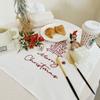 Elegant Christmas Hanging Cloth 40*48cm Embroidered Napkins  Photo Props