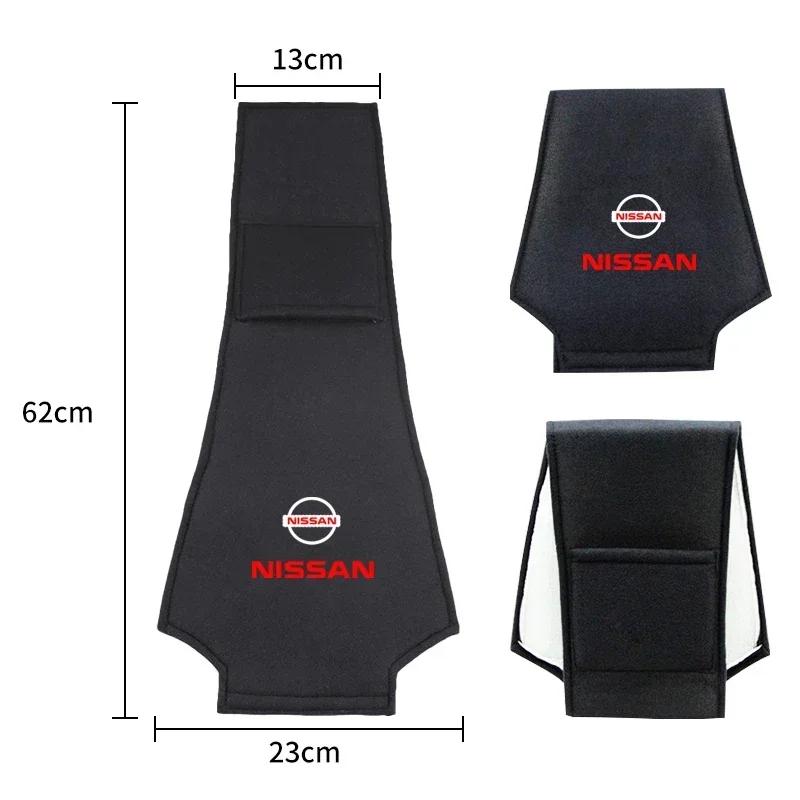 Car Logo Seat Backrest Headrest Cover Pillow Towel For Nissan X-trail Qashqai Note Juke Sentra Patrol Navara Micra Leaf Almera