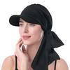 Women Muslim Hijab Cap Brim Print Turban Bonnet Ladies Headscarf Hat Wrap Hat