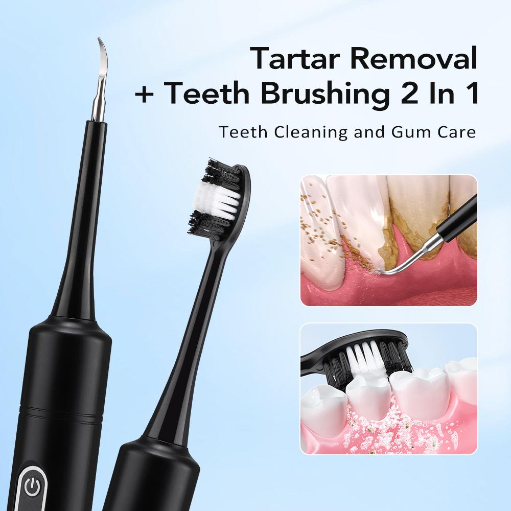 Electric Dental Scaler Tartar Calculus Remover 5 Mode Portable Toothbrush Vibration Sonic Tooth Cleaner Teeth Whitening Cleaning