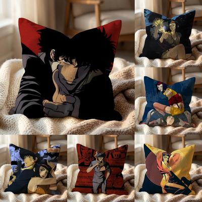 C-Cowboy Bebop Cushion Cover Multi-Scene Pillow Cover for Home & Car - Reversible, Soft & Durable for Daily Use