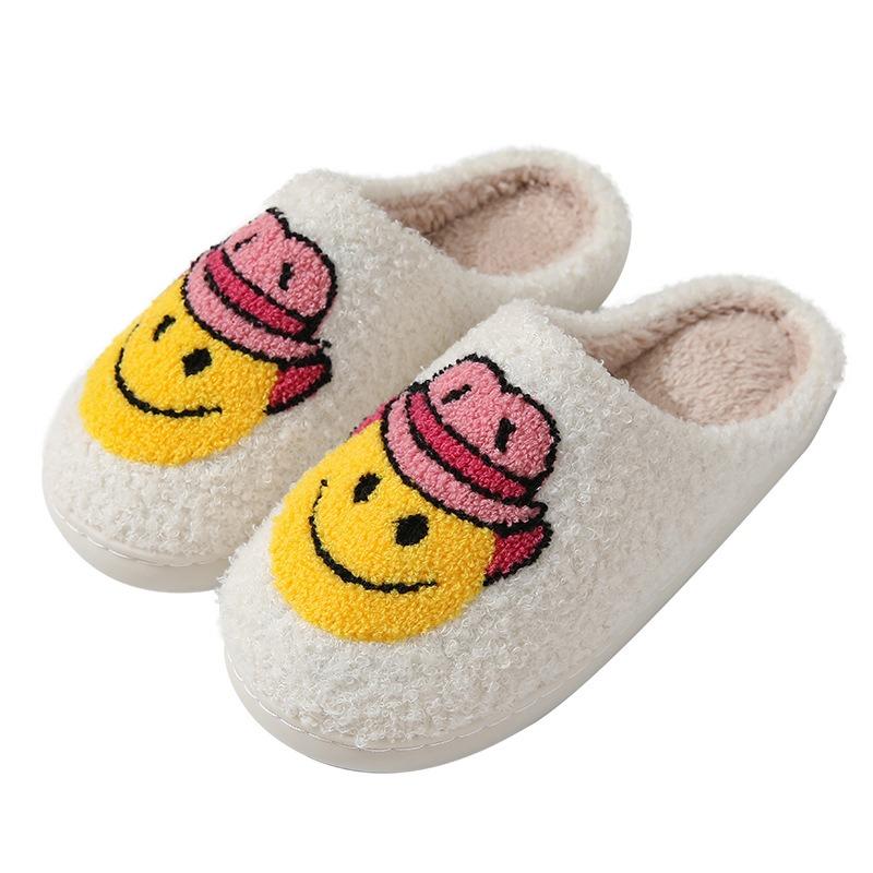 Denim cartoon cotton slippers women's autumn and winter indoor non-slip home plush slippers home