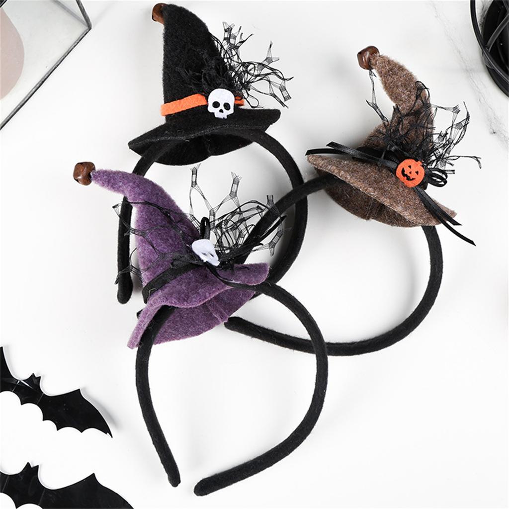 Witch Headband For Halloween Parties Comfortable Adjustable Costume Accessory Cosplay Headpiece For Adults Kids