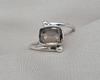 Smoky Quartz Sterling Silver Ring: Adjustable, Handmade Gemstone