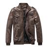 Men's Leisure Motorcycle  Leather Jacket With Cotton Warm Jacket Thickened Detachable Hooded Large Jacket
