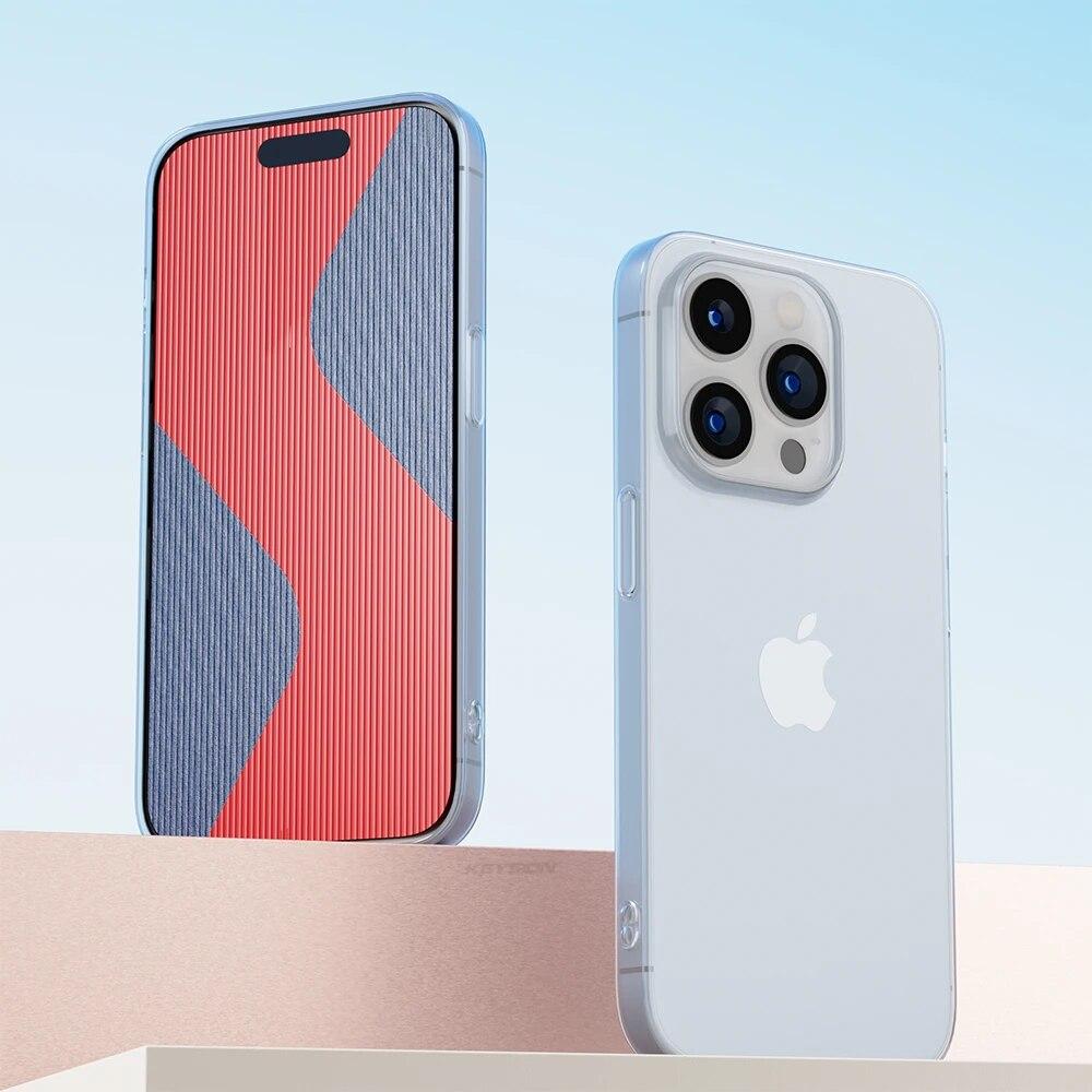 

Ультратонкий полипропиленовый чехол KEYSION для iPhone 15 Pro Max 15Plus, матовый жесткий ПК, полупрозрачный, тонкий, задняя крышка для iPhone 15 14 Pro Max for iPhone 15 Pro синий