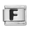 Fashion Black 26 English Letters Italian Charm Links Fit 9mm Stainless Steel Bracelet Making Women Men Jewelry Accessories