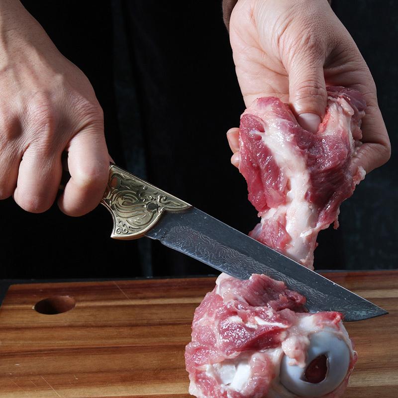 Forged Boning Knife Kitchen Meat Cleaver Outdoors Fishing Barbecue Cutting Tools with Gift Cover Chef Cooking Knives