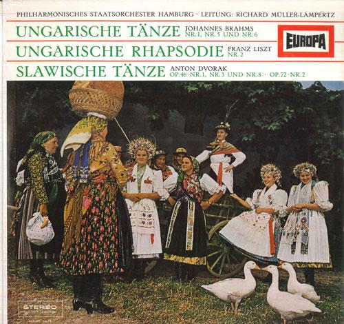 

LP Record RICHARD MULLER LAMPERTZ, PHILHARMON - Brahms Ungarische Tanze Nr1, 5, 6 / E159 EUROPA Germany Classical Used