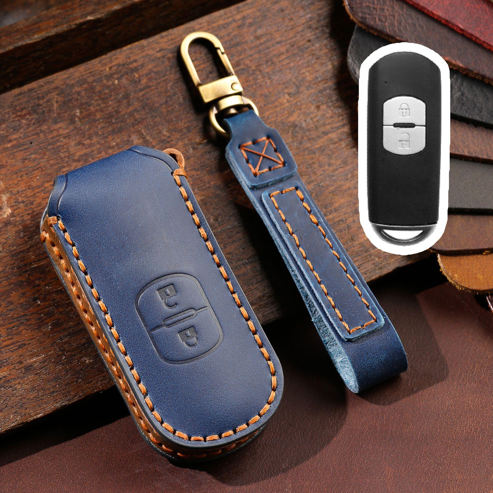 

2/3/4 Bottons Leather Car Key Cover Case For Mazda 3 Alexa Cx-30 Cx30 Cx5 Cx-5 Cx8 Cx9 Cx4 Accessories Q28050QQ-