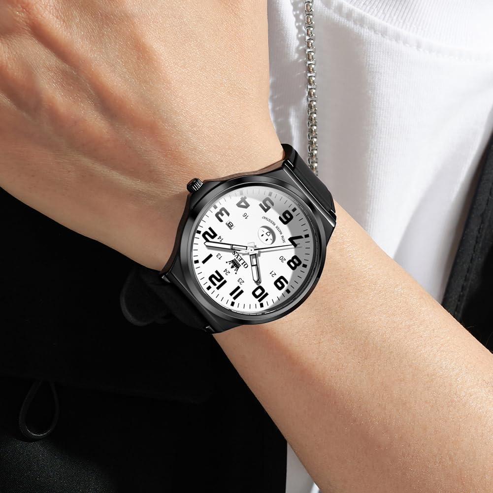 OLEVS Stylish Silicone Quartz Date for Men Men's Watch, Ultra-Thin Strap, Movement, Analog, Display,