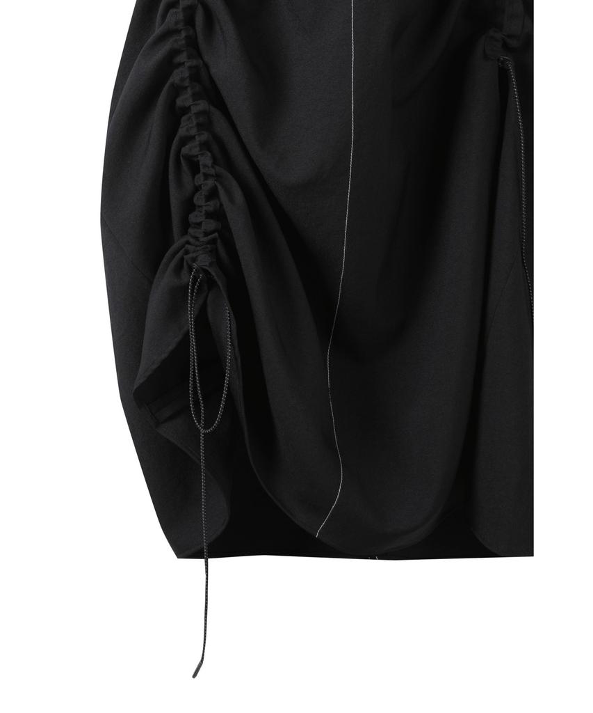 RECODE Back Panel Drawstring Dress_Rqdam23531Bkx