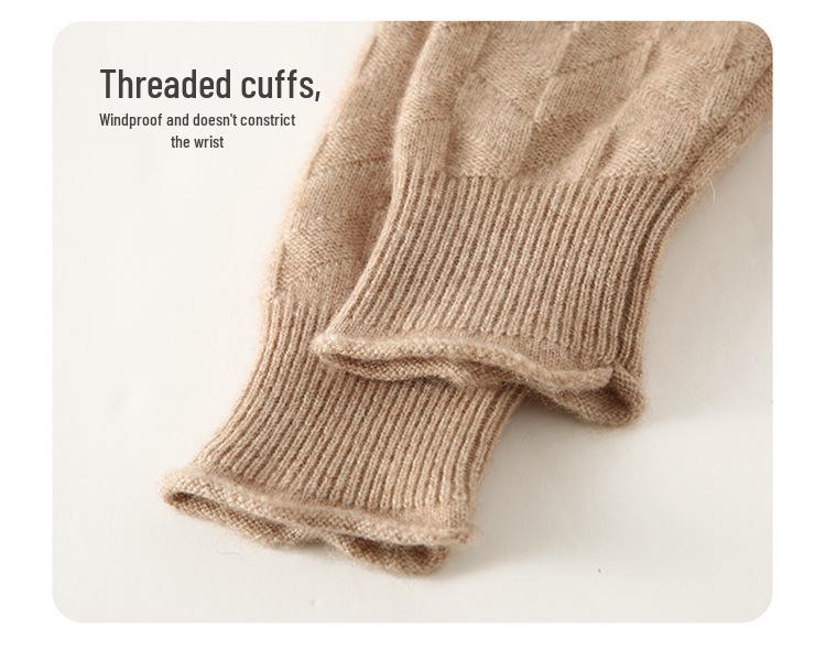 Rolled-Edge Semi-High Neck Cashmere Sweater, 2025 Autumn/Winter Women's Jacquard Knit Pullover