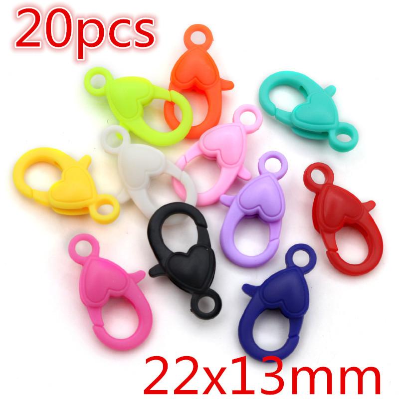 

Multi-colors Mixed Plastic Snap Lobster Clasp Hooks DIY Jewelry Making Findings for Keychain Backpack Accessories