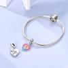Charms Copper Eternal Love Heart-Shaped Clock Pendants Fit Charms Plata Original Bracelet Women Jewellery Making Gifts