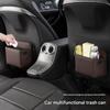 Leather Automotive Trash Can Dust Bin With Leakproof And Easy Clean Features For Car Cabin Organization Quick Install