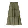 Women's Drawstring High Rise Midi Skirt Tiered Ruffle Maxi Skirt Casual Summer Long Skirt