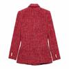 Autumn Double-Breasted Textured Office Jacket - Women's Fashion Suit with Small Fragrance Style