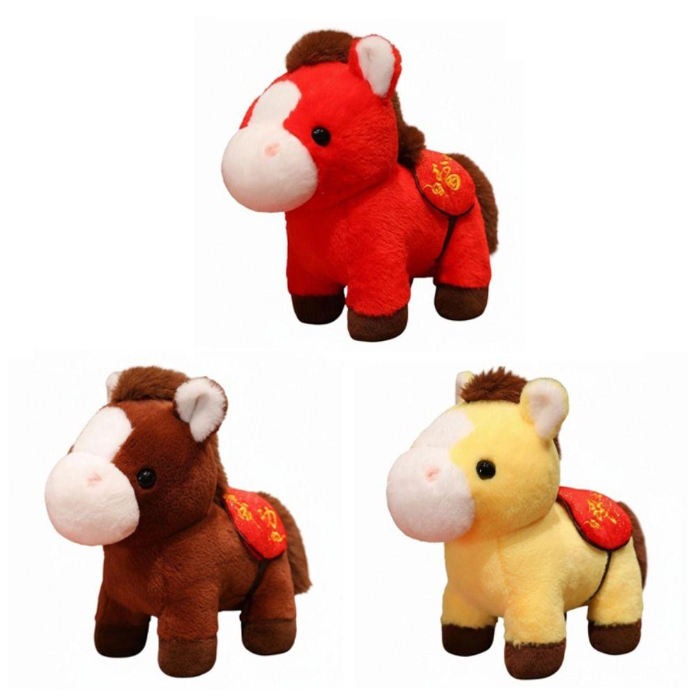 Mascot Dolls Stuffed Horse Toy Good Luck Horse Doll Pendant 2026 Horse Plush Doll Festive Decor