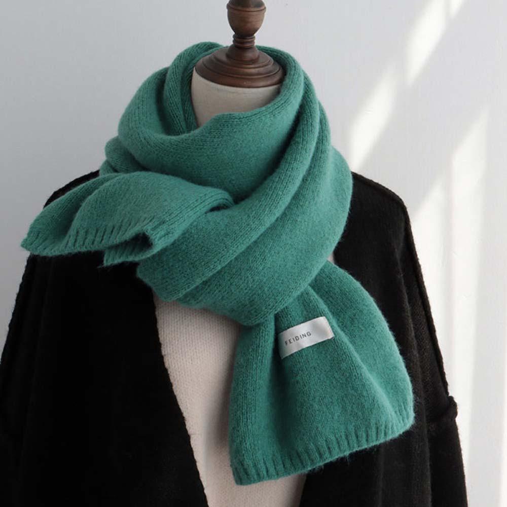 Solid Color Long Thickened Neckscarf Cold-proof Winter Warmer Scarf  Women
