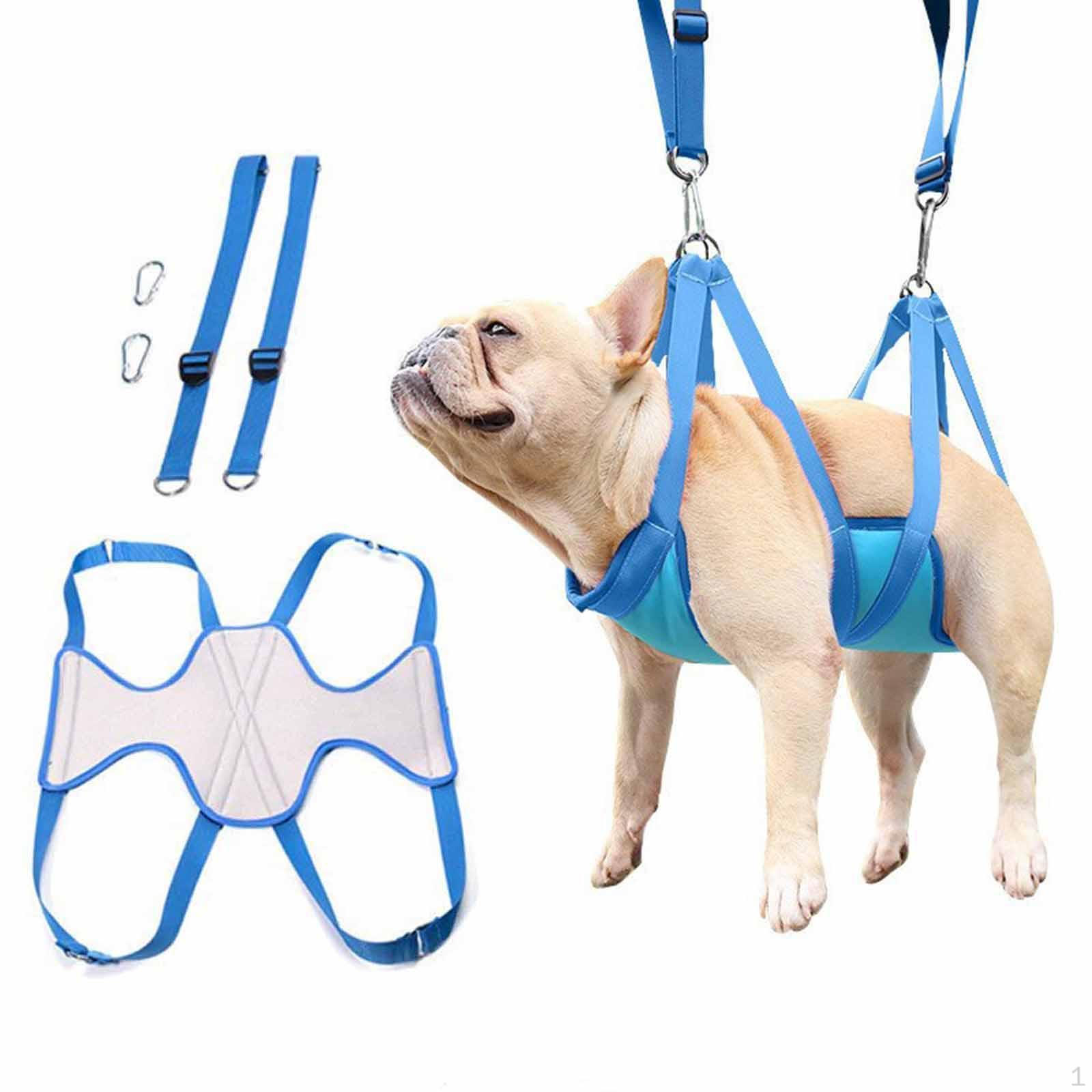 

Breathable Pet Grooming Harness Ideal for Small Animals during Washing M синий