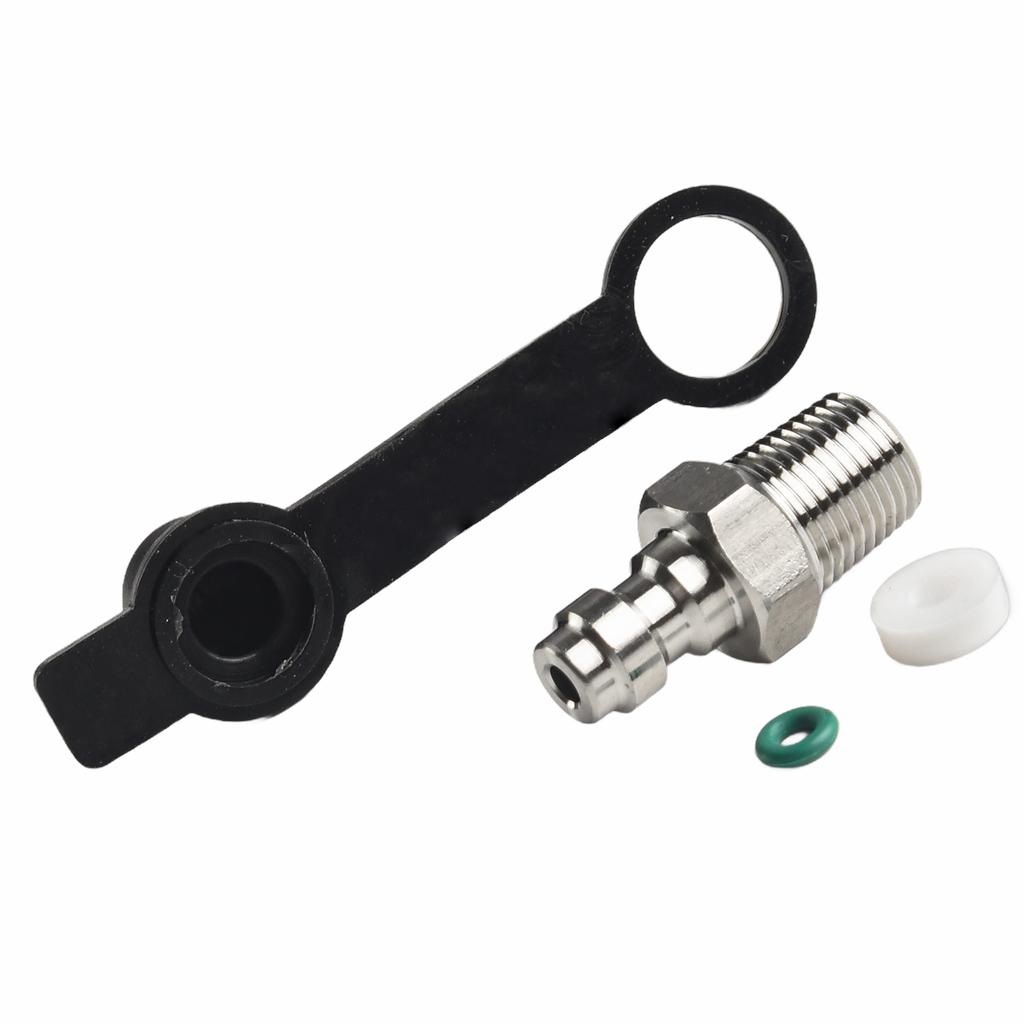 Quick Connector Nozzle for Air Hose 8mm Stainless Steel Male Valve with M10 BSPP 1/8 NPT 1/8 Thread Compatibility