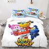 Super Wings Bedding Set Bedspread Single Twin Full Queen King Size Game Super Wings Bed Set Children's Kid Bedroom Duvetcover 05
