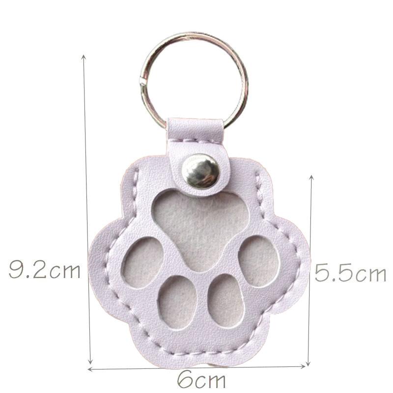 Leather Memorial Keychain Creative Handmade Homemade Pet Hair Storage Ornament Cute Multifunctional Portable Bag Pendant