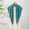 Summer Atmosphere Wearing Headscarf Twill Silk Simulation Silk Cool Diagonal Scarf Cashew Print Women's Triangle Silk Scarf