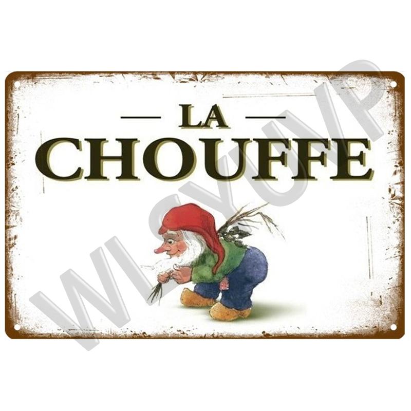 Hertog Jan Retro La Chouffe Metallskilt Blikkskilt Whisky Belgia Øl Plakett Metall Veggdekor Vintage Dekor Plakater Skilt Man Cave