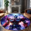 1pc Transformers2 Print Round Carpet Chair Round Carpet Suitable for Bedroom Living Room Home Decorative Carpet