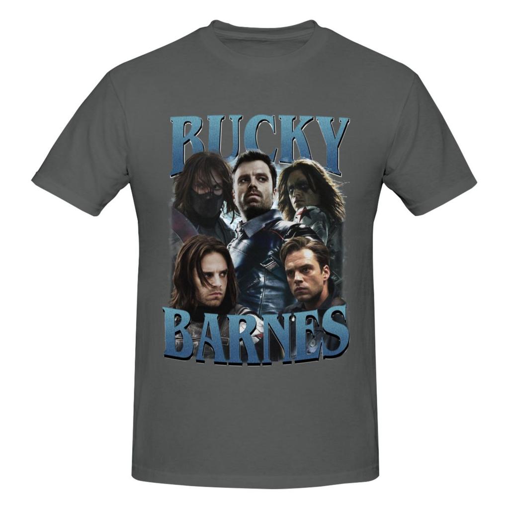 Unisex Bucky Barnes Vintage T Shirt Streetwear Big Size Oneck Cotton Sleeve Shirts
