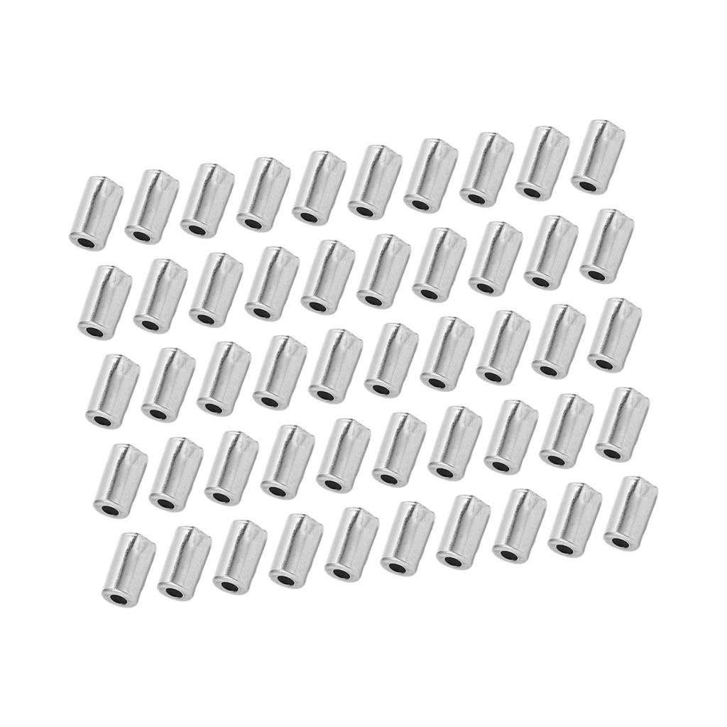 50PCS Bike Brake Cable End Cap Silver Metal Copper 5mm Bike Cable Cap Bicycle Accessories