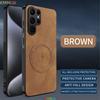 For Samsung Galaxy S26 S25 S24 S23 S22 S21 Ultra Plus FE Case Luxury Leather Skin Magnetic Magsafe Protective Back Cover