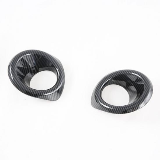 For Honda Civic 2020 2021 Chrome Carbon Fiber Front foglight Lamp Cover trim