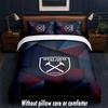 Set Biancheria da Letto West Ham United Football Design 1 Copripiumino + 2 Federe Morbido Traspirante Biancheria da Letto per la Casa