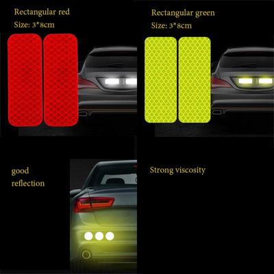1~5PCS Car Bumper Reflective Stickers Reflective Warning Strip Secure Reflector Stickers Decals