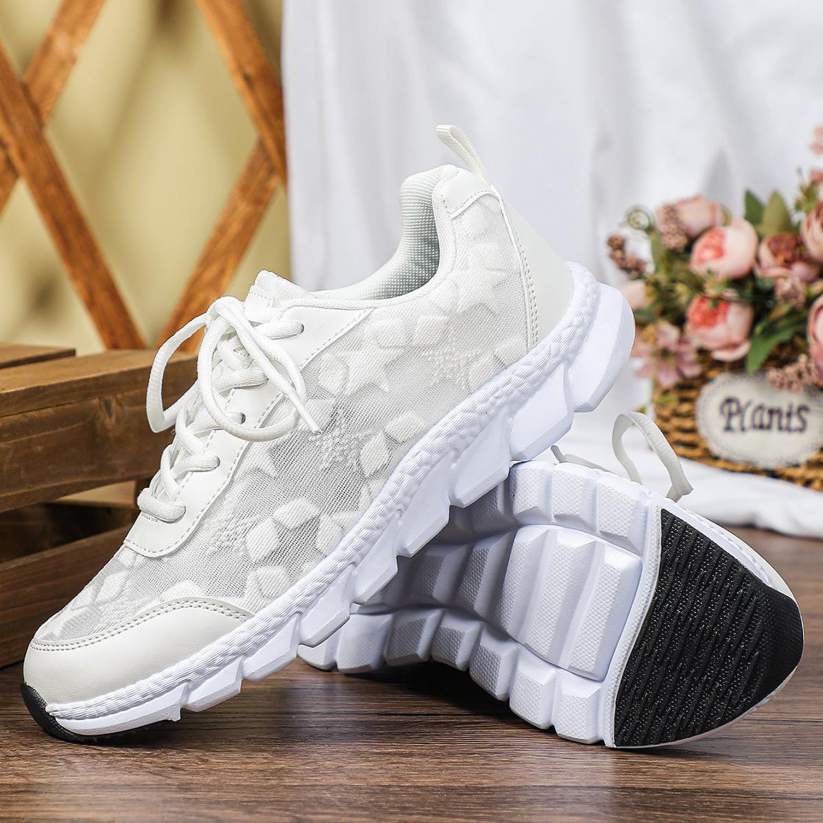 Summer mesh breathable thick-soled casual sports shoes soft-soled lightweight travel shoes 39