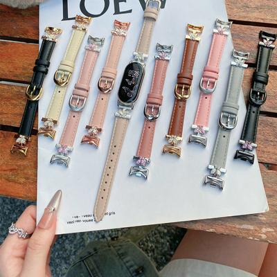 Luxury Leather Strap For Xiaomi Mi Band 9 Bracelet Replacement Multicolour Strap For Xiaomi Mi Band 8 Wristband Correa Bracelet