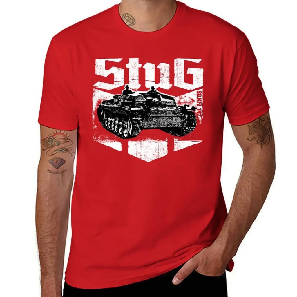StuG III TShirt cotton graphic tees korean fashion Blouse men clothings 2025 new model