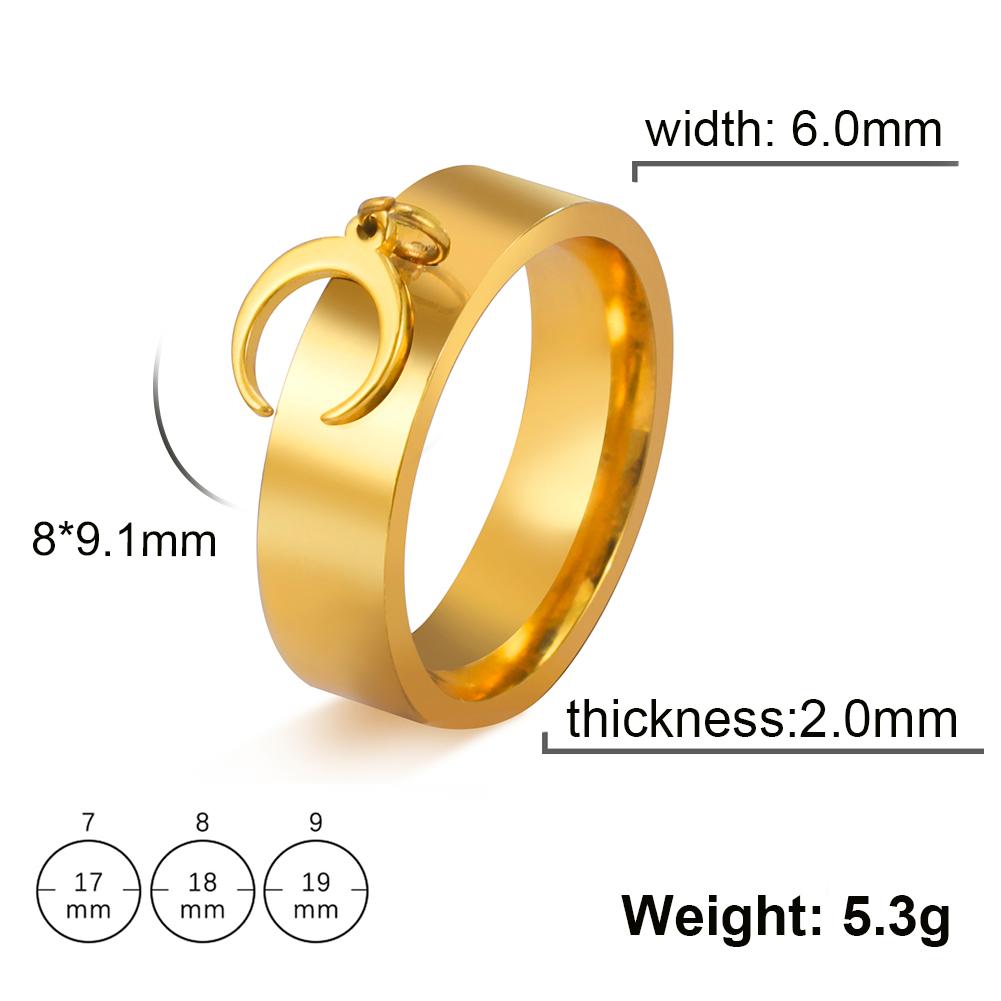Heart Charm Rings for Women Bohemian Stainless Steel Gold Aesthetic Ring Trend Korean Jewelry Birthday Gift
