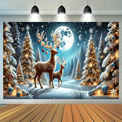 1 Pezzo Decorazione Renna di Natale Sfondo Decorazioni Invernali per Studio Fotografico Photo Booth Festa di Natale