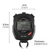 Sports Stopwatch Timer 10 Memory Digital Stopwatch 3 Rows Display Large Screen Stopwatch