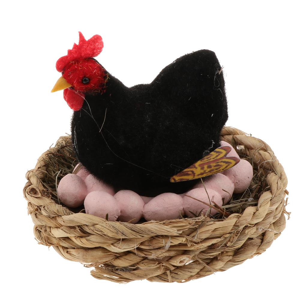 

Decorative Animals Ornaments Realistic Chick Model Miniature Decoration for Garden and Backyard
