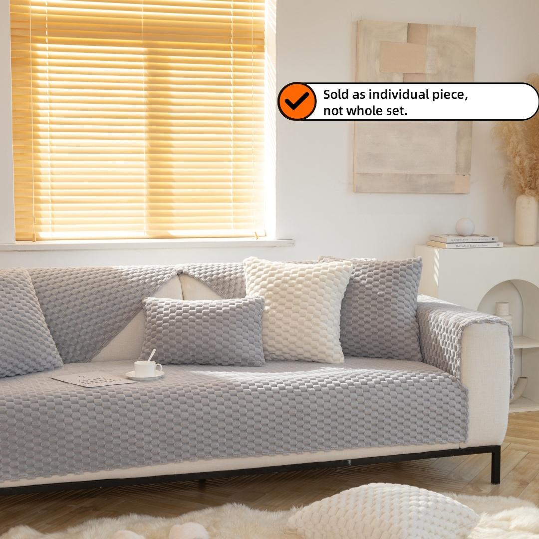 

1 шт. Чехол для дивана из сотового бархата, любимец домашних животных, полотенце для дивана, плотный плюшевый защитный чехол для мебели, пушистый нескользящий чехол для дивана 70*70