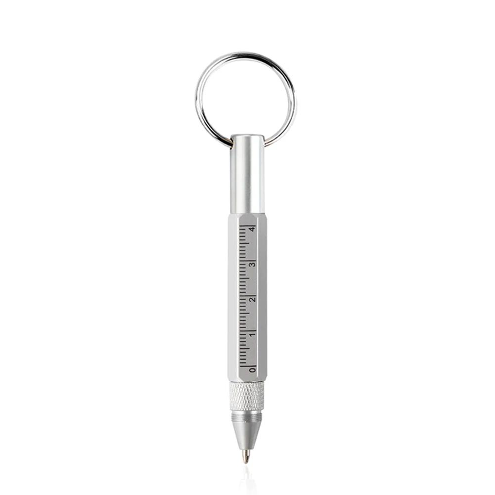 Mini Multifunction Ballpoint Pen Stylus 6 In 1 Metal Screwdriver Touch Screen Tool Pen Small Scale Keychain Pens Gift Accessory