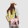 Portable PVC Transparent Shoulder Crossbody Bag Tote Satchel Handbag for Women Lady Large Capacity Clear Bag Waterproof Shopping