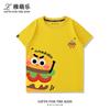 French Fries and Burger Cartoon Print Cute T-Shirt for Men, Women, and Children Summer Casual 2026 New Short Sleeve Shirt