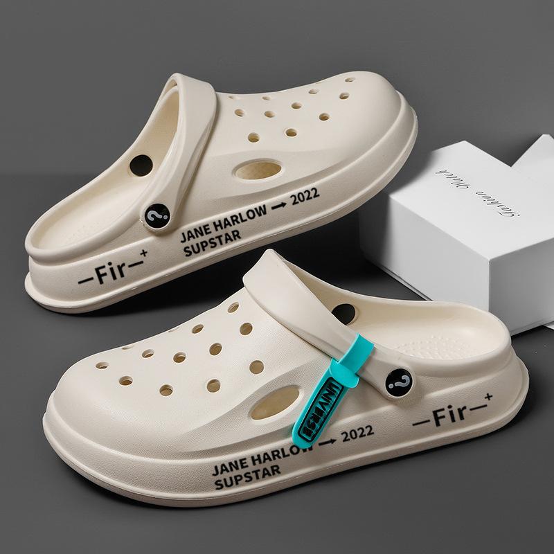 

Большие размеры дырок обувь мужская летняя спортивная сумка головной убор два носить сандалии повседневная одежда пляжные тапочки мужские 36