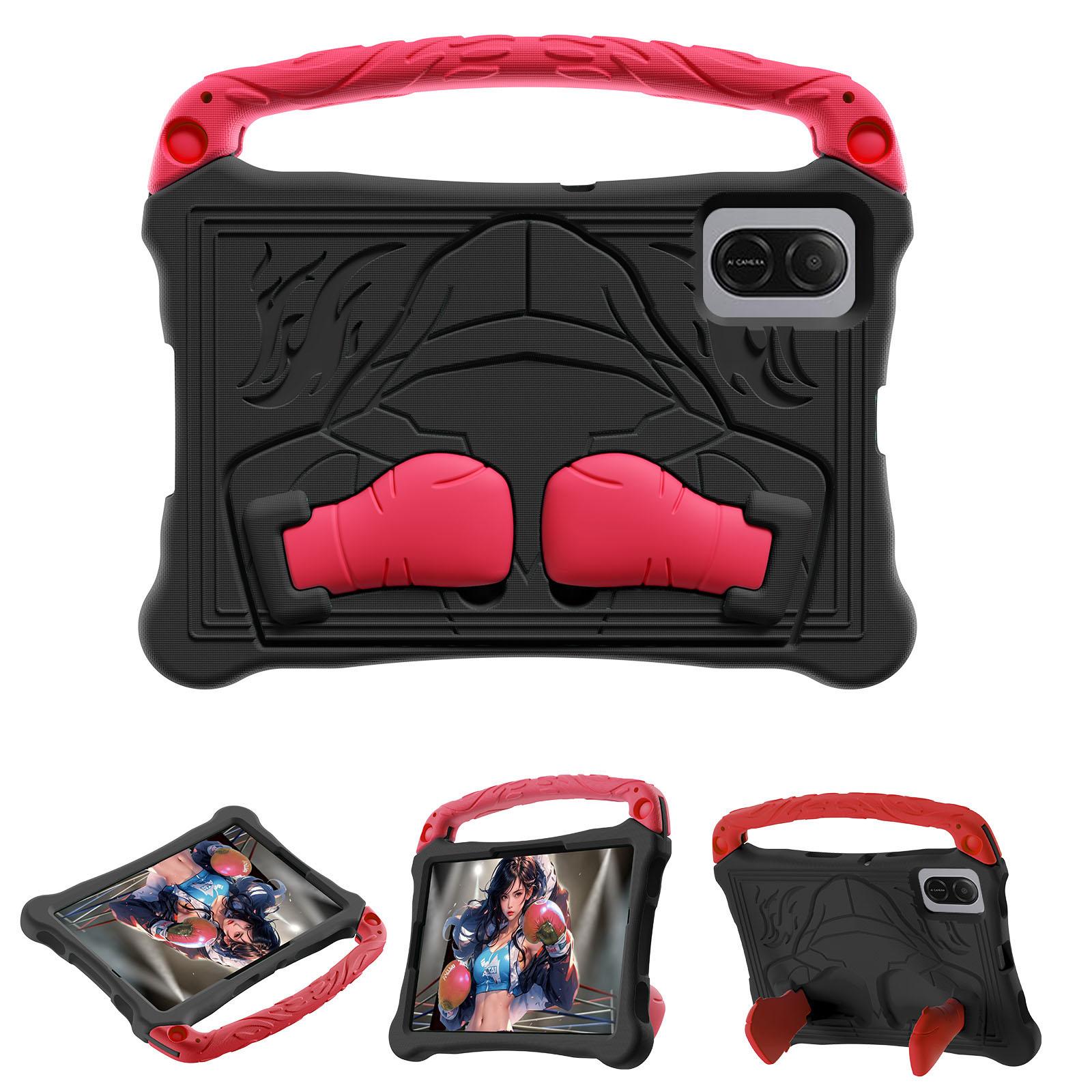 

For Honor Pad X8a Case Boxing Style EVA Tablet Cover with Handle Kickstand Black/Red